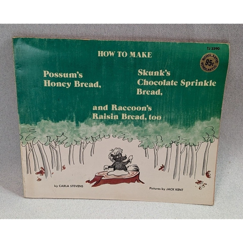 Scholastic How to Make Possum's Honey Bread Children's Book Green Good Vintage